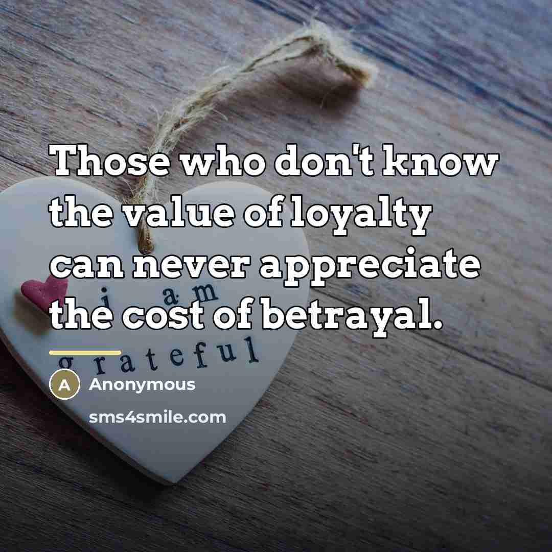 “Those who don't know the value of loyalty can never…” quote by Anonymous