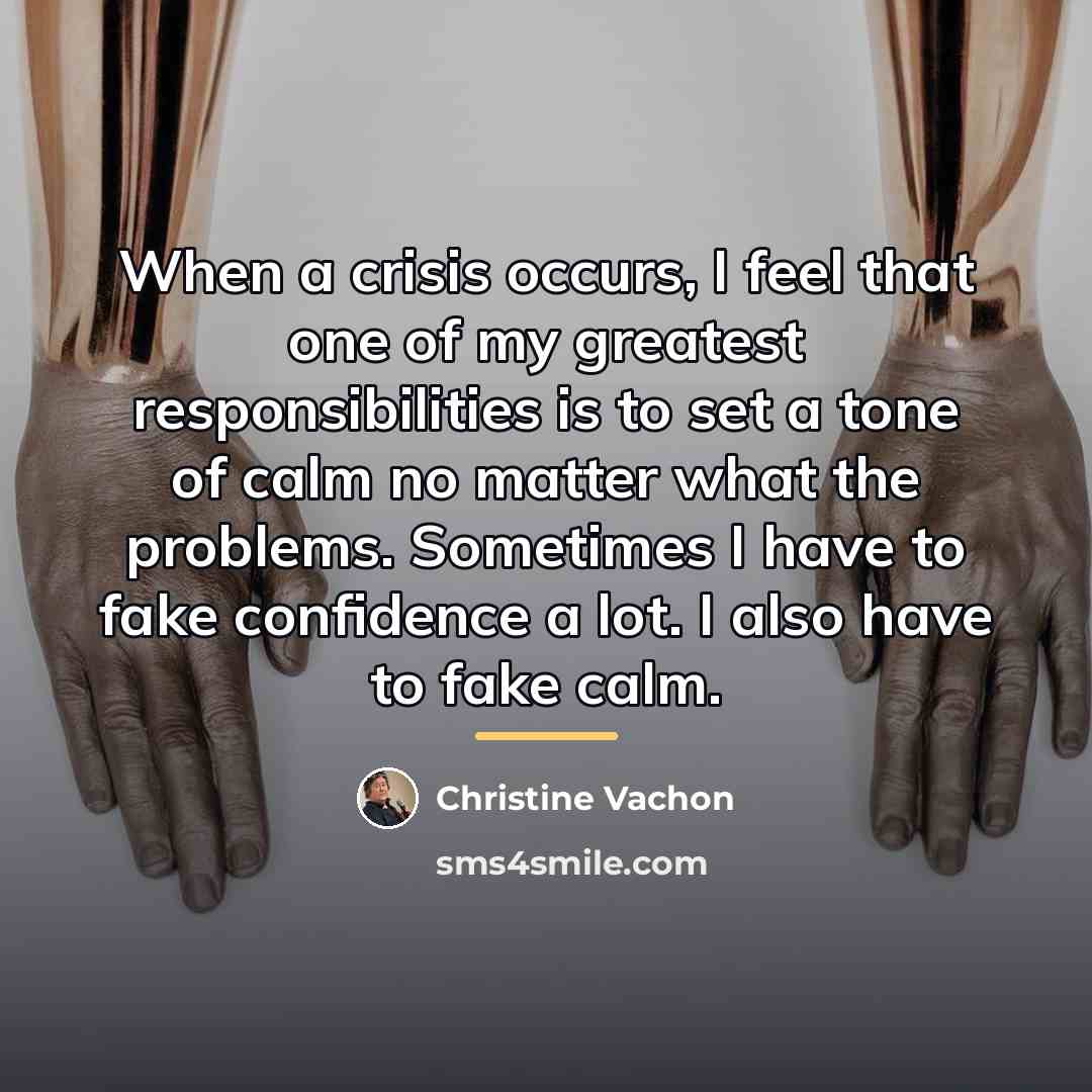 “When a crisis occurs, I feel that one of my…” quote by Christine Vachon