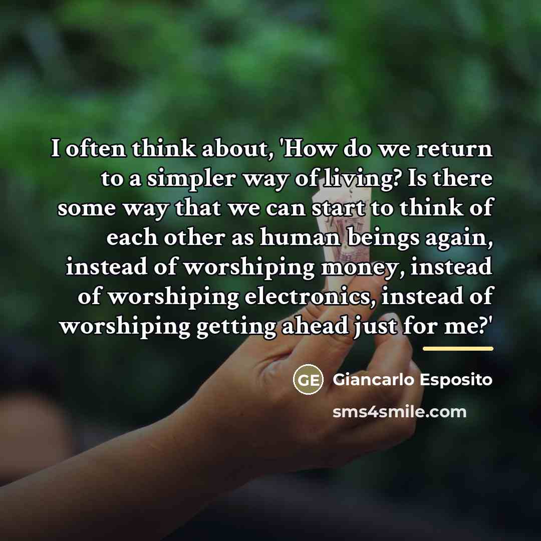 “I often think about, 'How do we return to a…” quote by Giancarlo Esposito