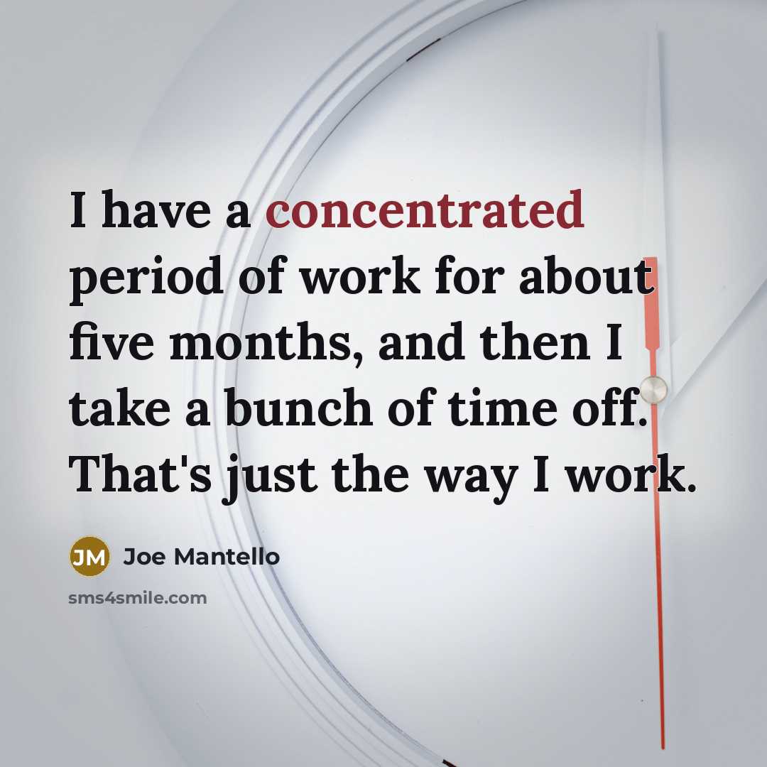“I have a concentrated period of work for about five…” quote by Joe Mantello