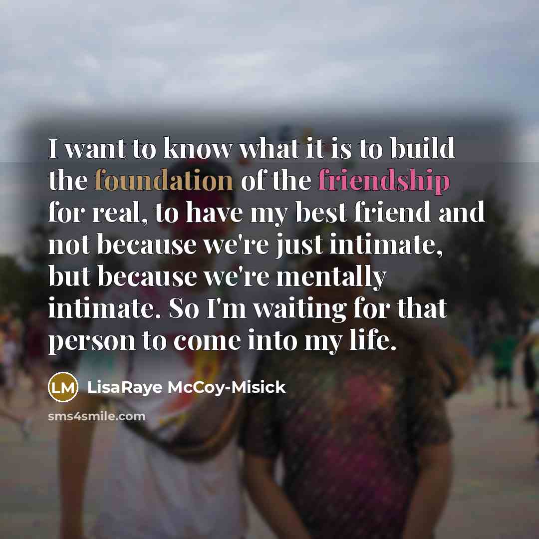 “I want to know what it is to build the…” quote by LisaRaye McCoy-Misick
