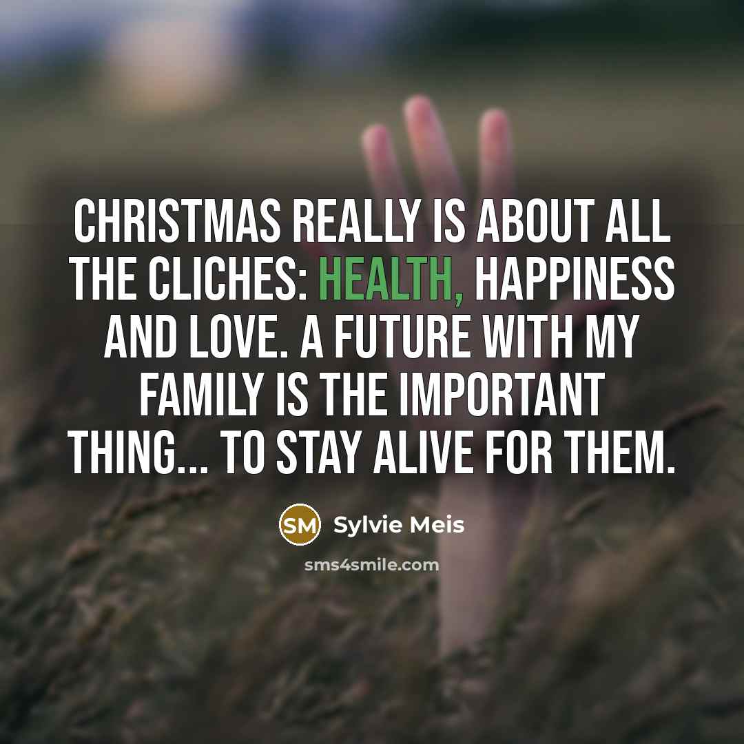 “Christmas really is about all the cliches: health, happiness and…” quote by Sylvie Meis