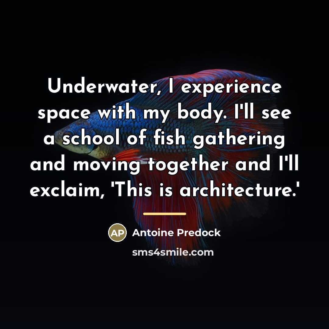“Underwater, I experience space with my body. I'll see a…” quote by Antoine Predock