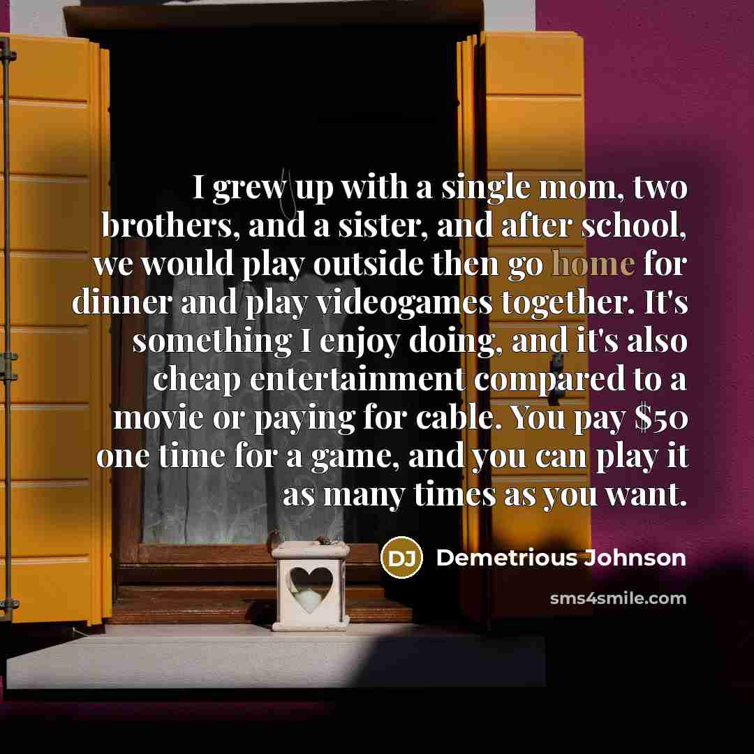 “I grew up with a single mom, two brothers, and…” quote by Demetrious Johnson