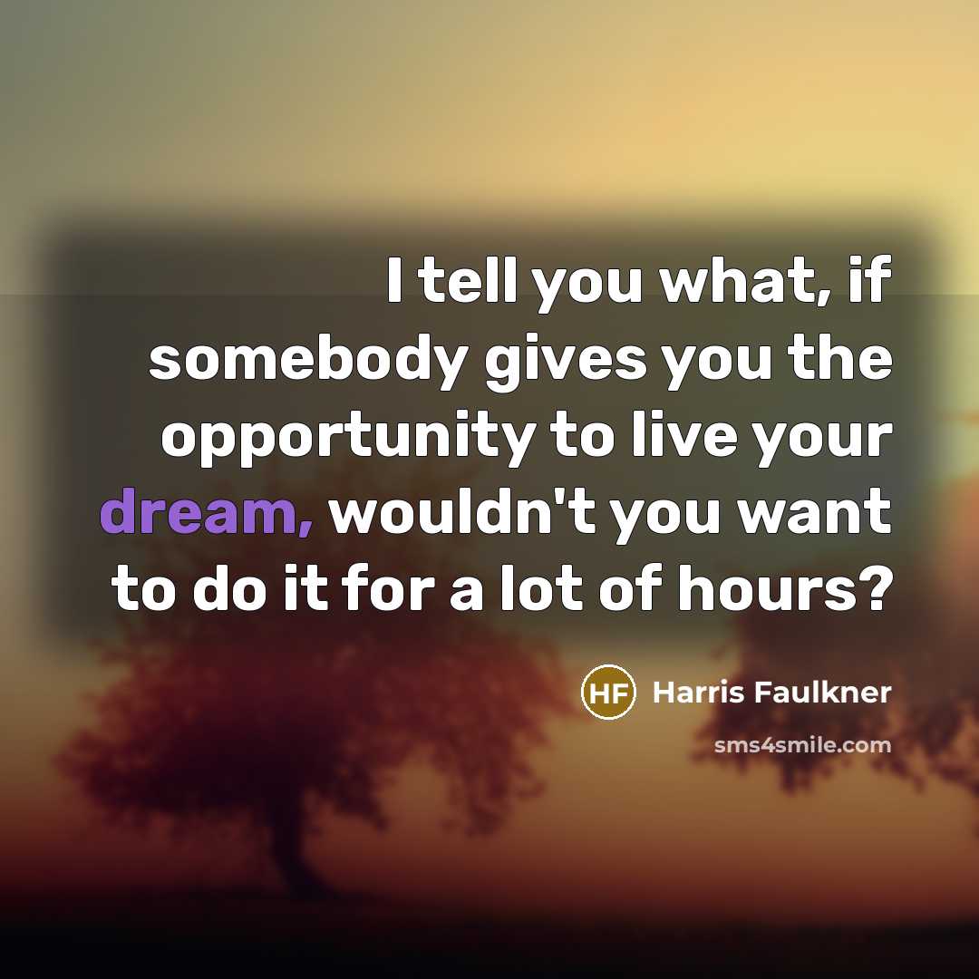 “I tell you what, if somebody gives you the opportunity…” quote by Harris Faulkner