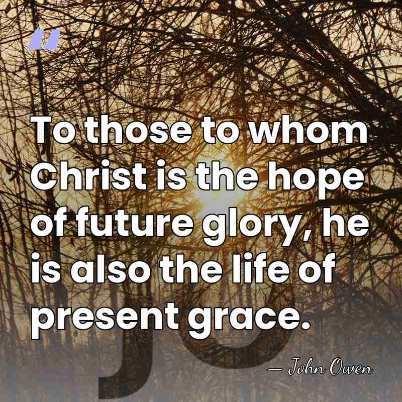 To those to whom Christ is the hope of future glory, he&hellip; - John Owen