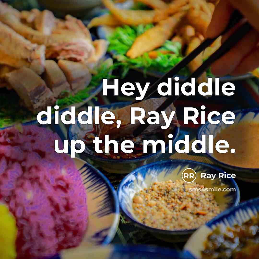 “Hey diddle diddle, Ray Rice up the middle.” quote by Ray Rice