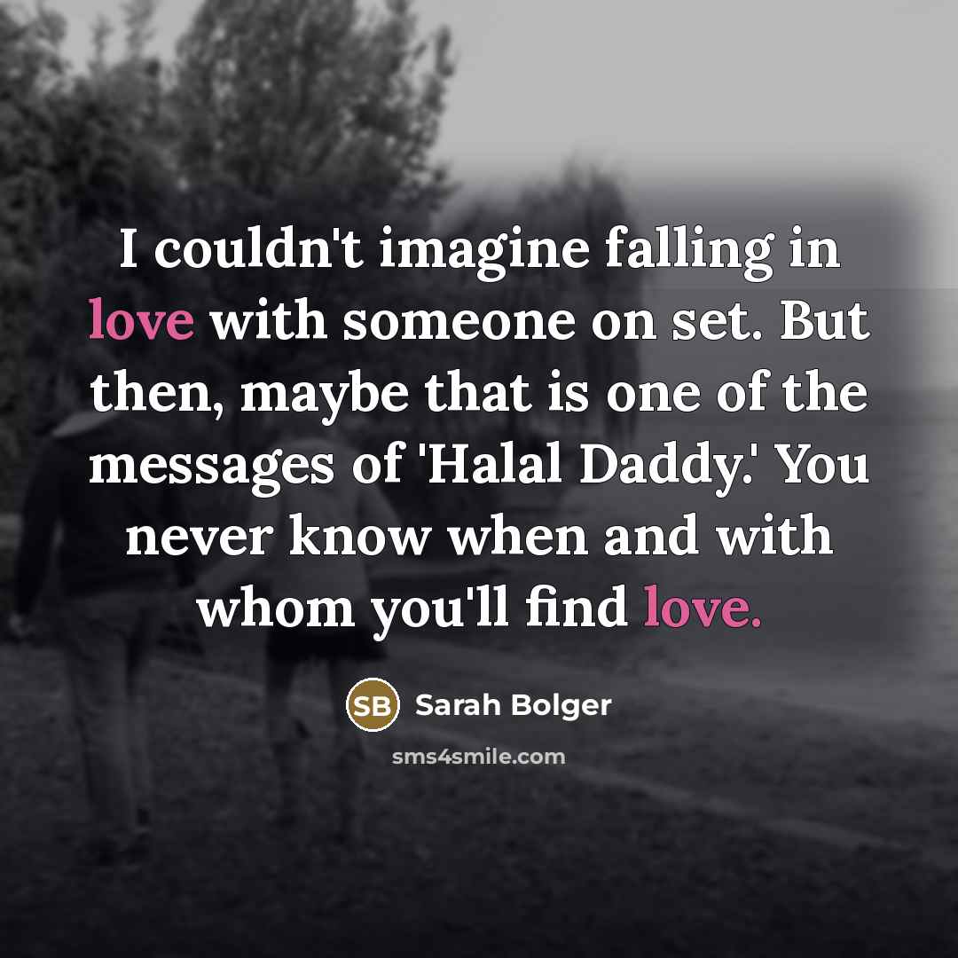 “I couldn't imagine falling in love with someone on set.…” quote by Sarah Bolger