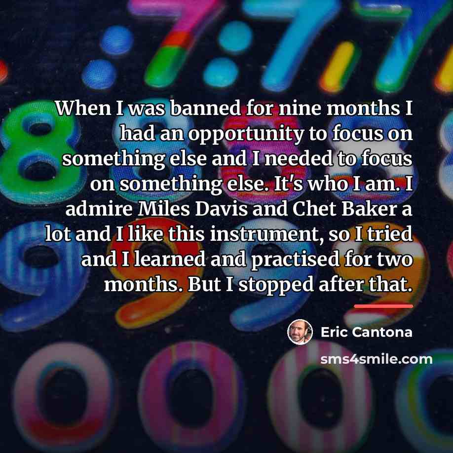 “When I was banned for nine months I had an…” quote by Eric Cantona