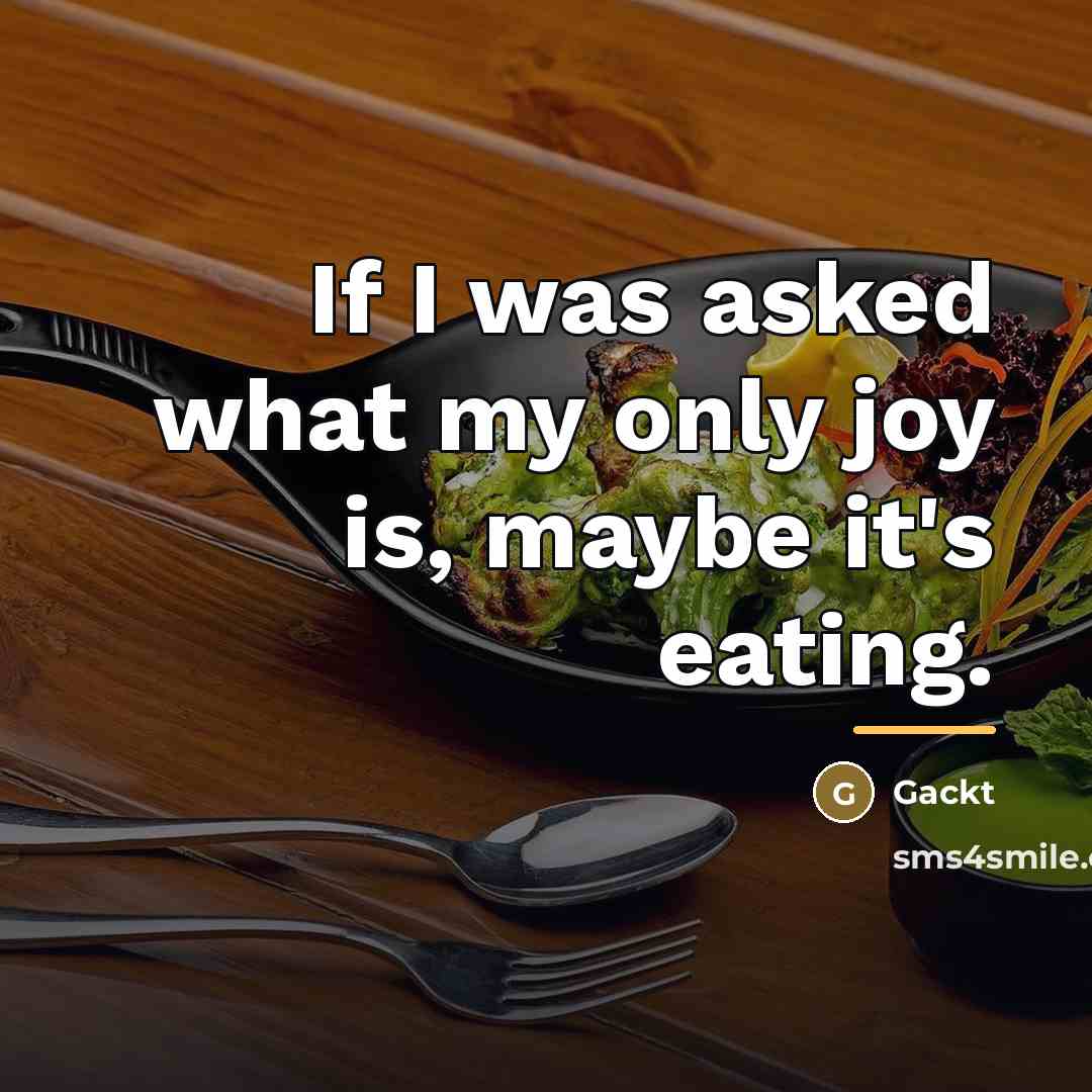 “If I was asked what my only joy is, maybe…” quote by Gackt