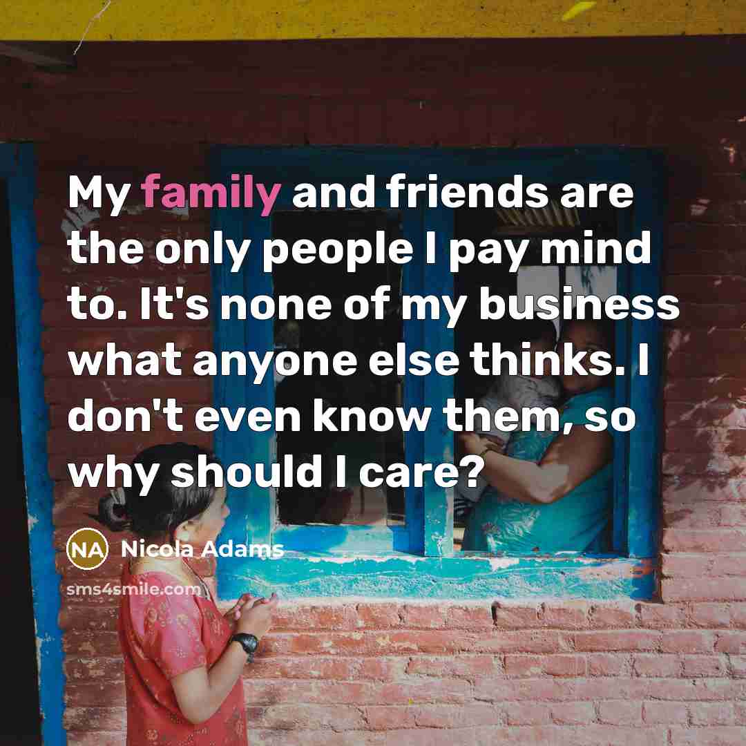 “My family and friends are the only people I pay…” quote by Nicola Adams