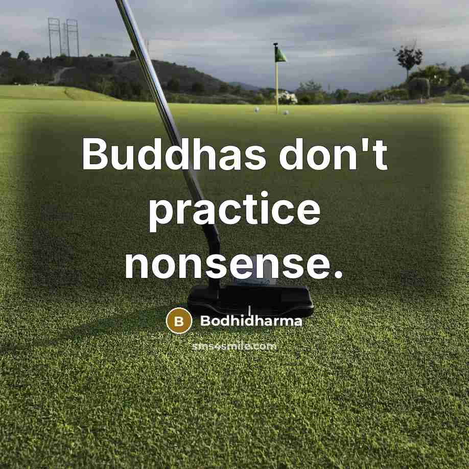“Buddhas don't practice nonsense.…” quote by Bodhidharma