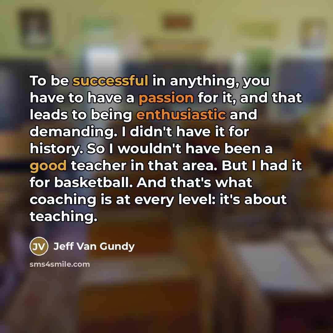 “To be successful in anything, you have to have a…” quote by Jeff Van Gundy