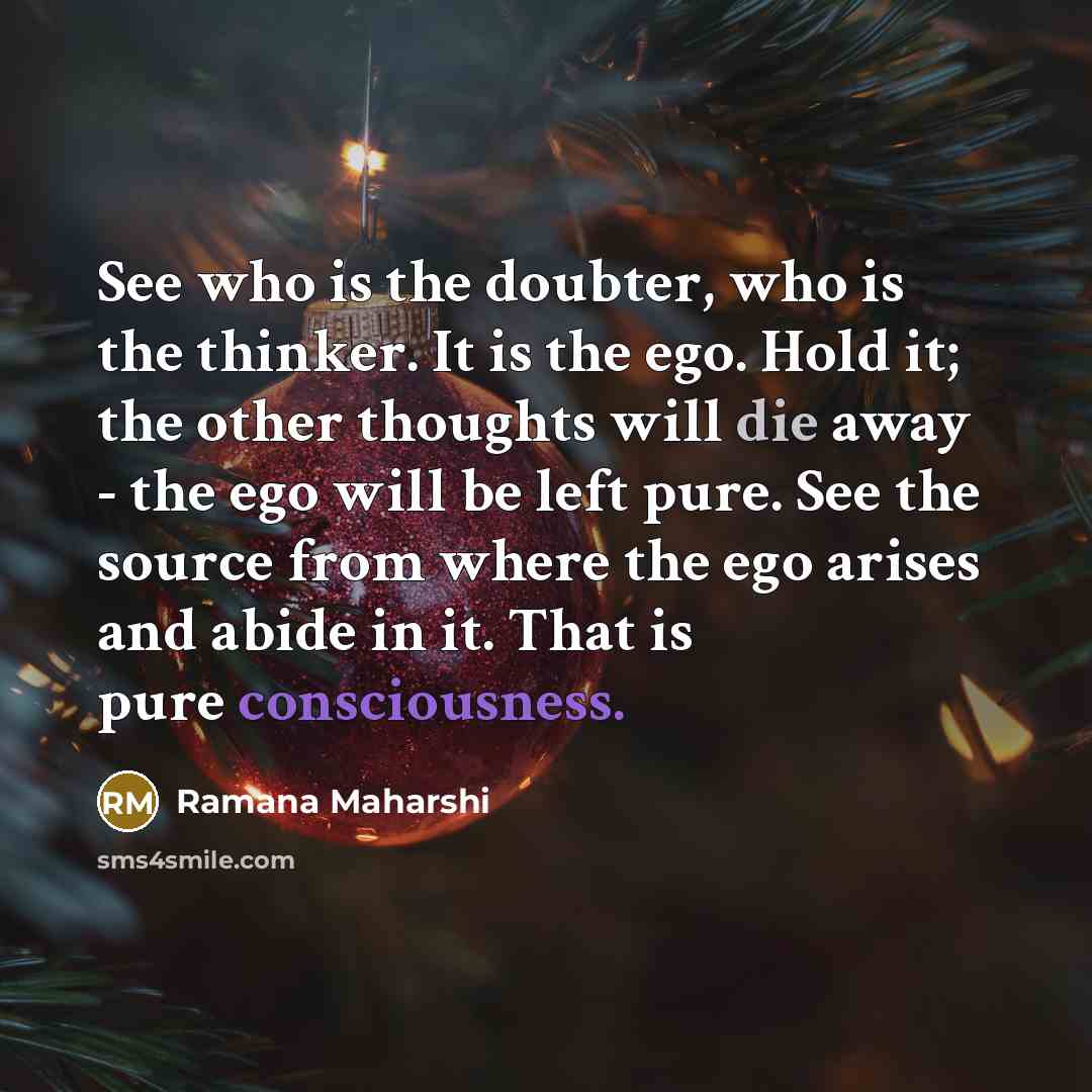 “See who is the doubter, who is the thinker. It…” quote by Ramana Maharshi
