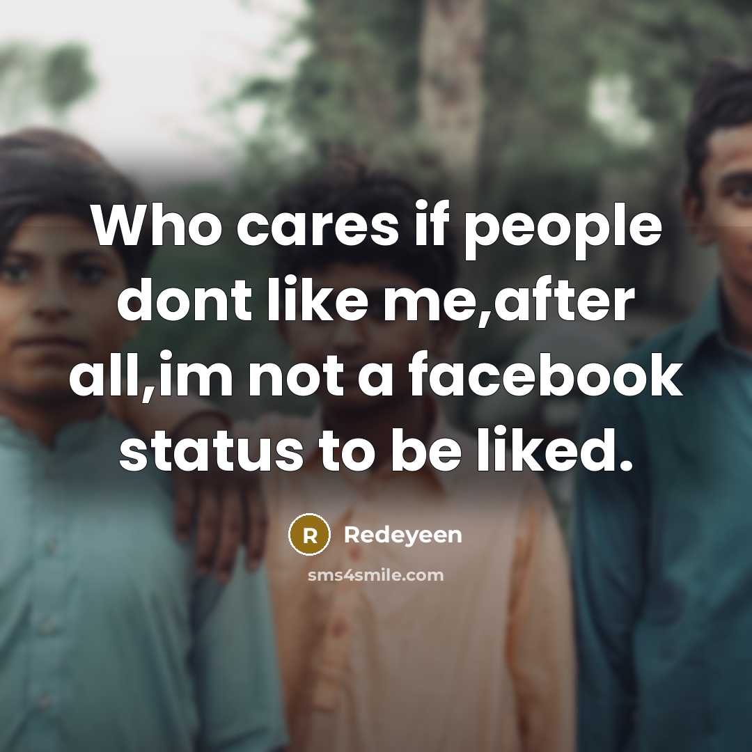 “Who cares if people dont like me,after all,im not a…” quote by Redeyeen