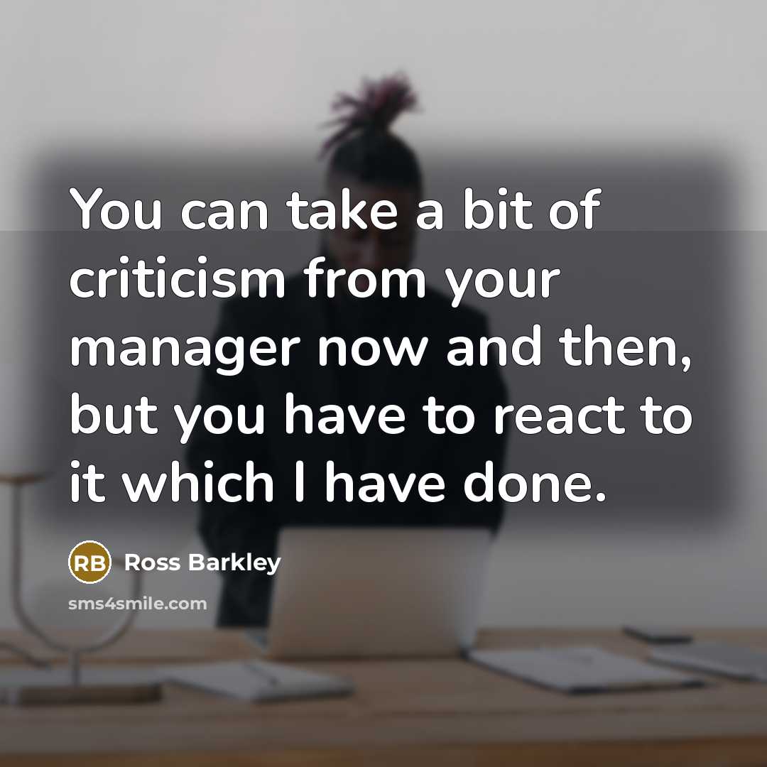“You can take a bit of criticism from your manager…” quote by Ross Barkley