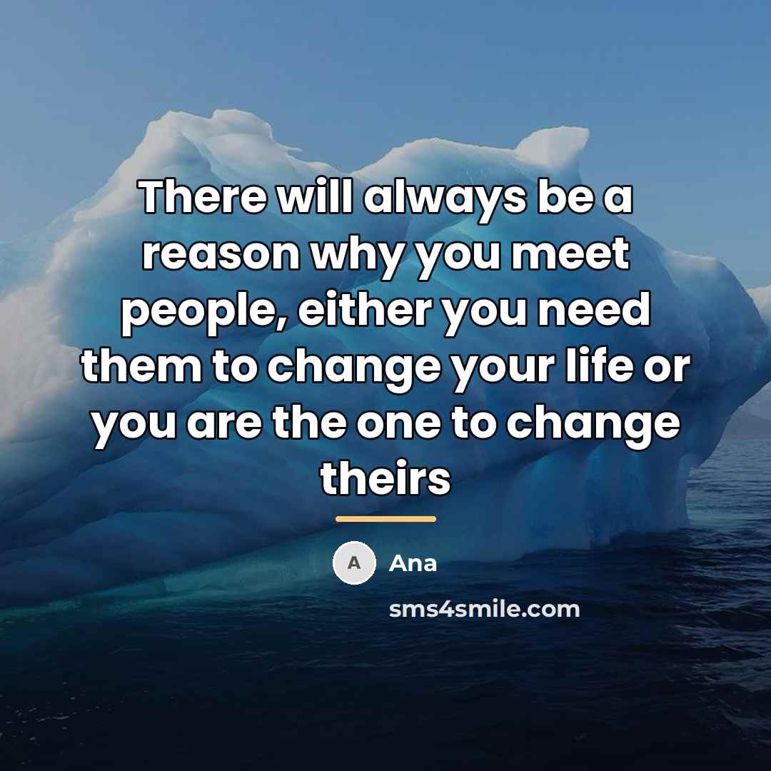 “There will always be a reason why you meet people,…” quote by Ana