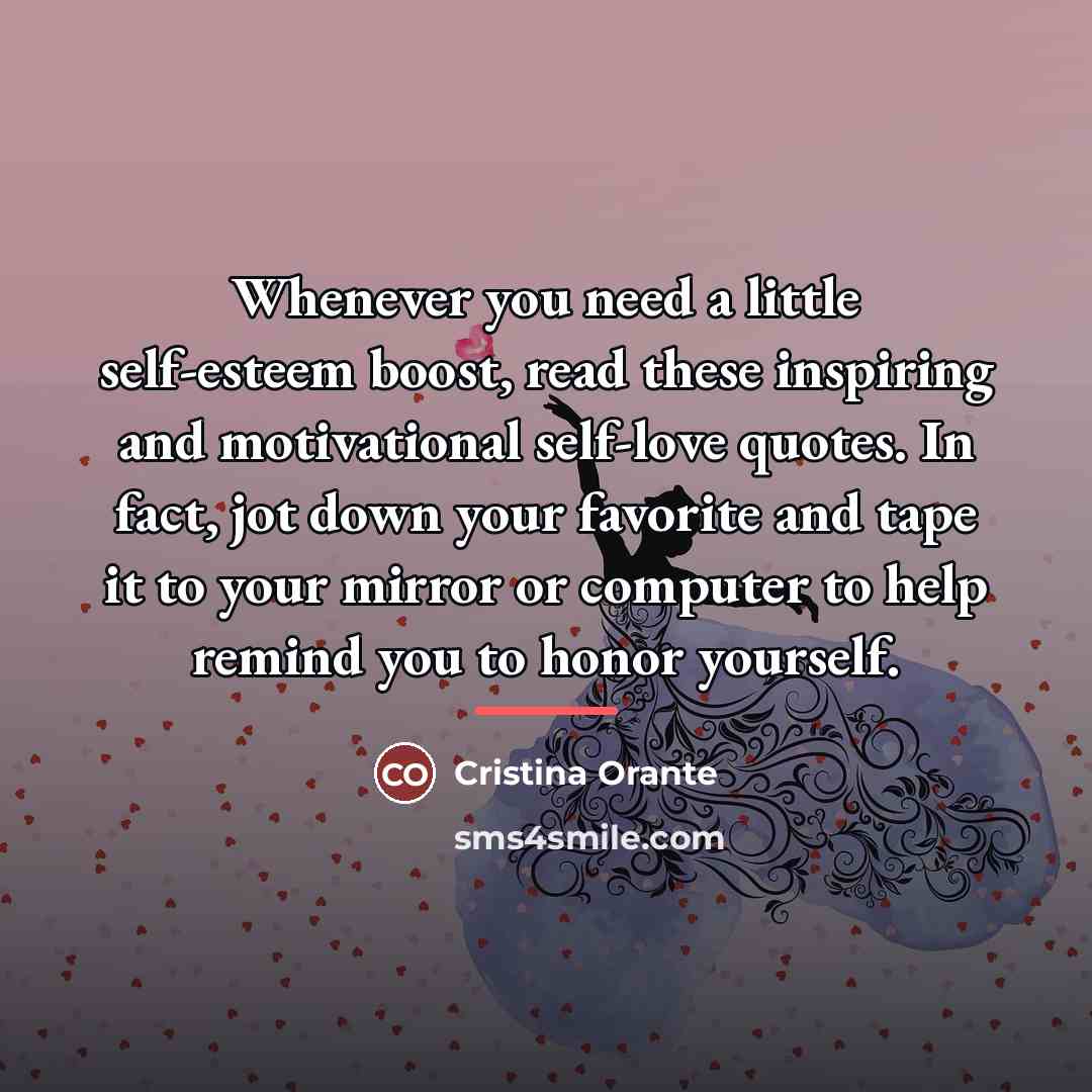 “Whenever you need a little self-esteem boost, read these inspiring…” quote by Cristina Orante
