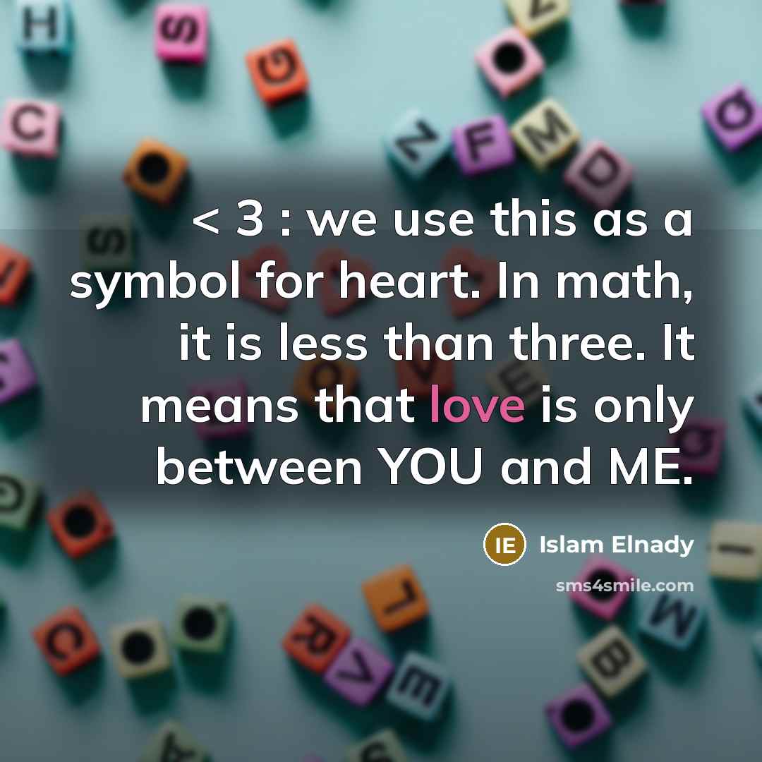 “< 3 : we use this as a symbol for…” quote by Islam Elnady