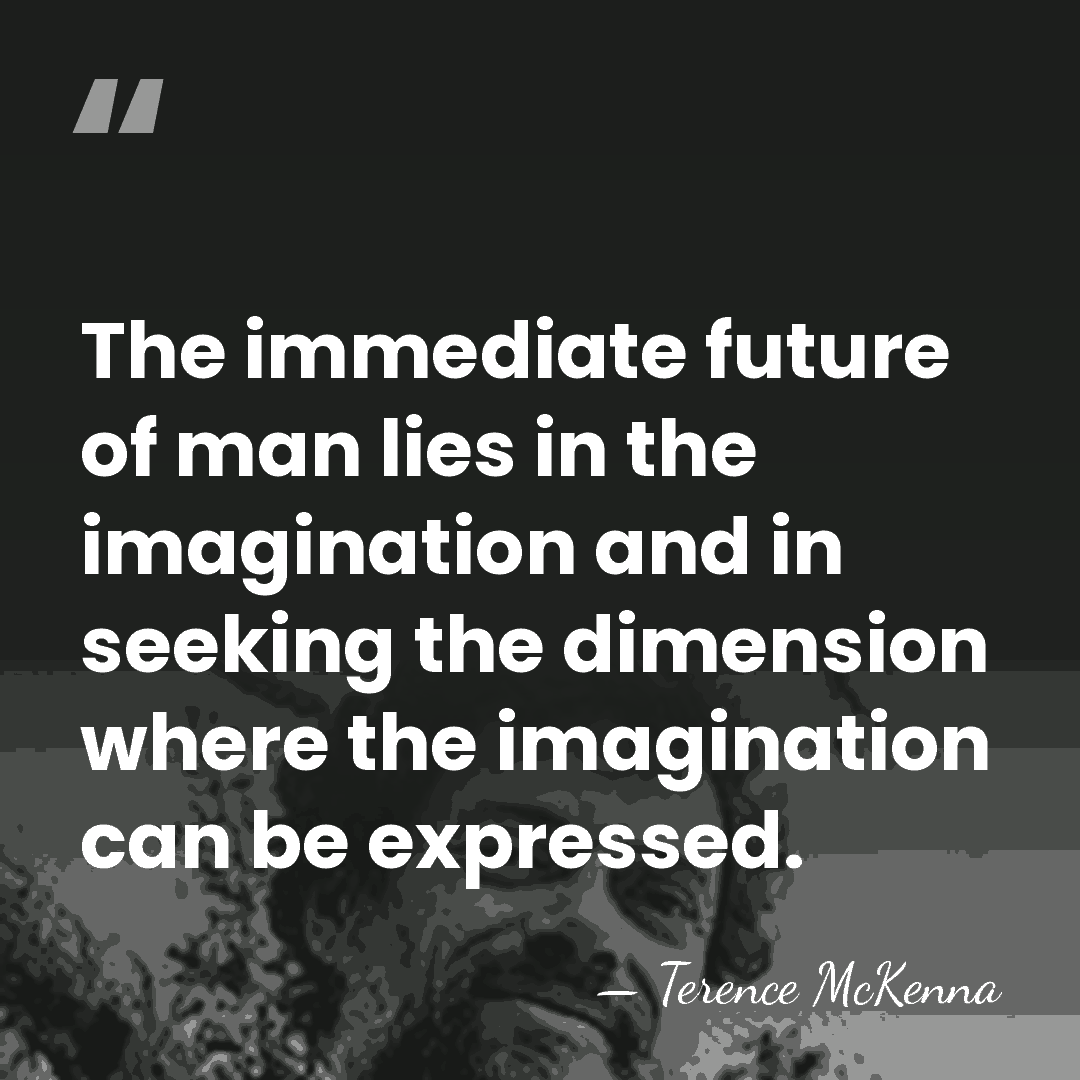The immediate future of man lies in the imagination and in seeking&hellip; - Terence McKenna