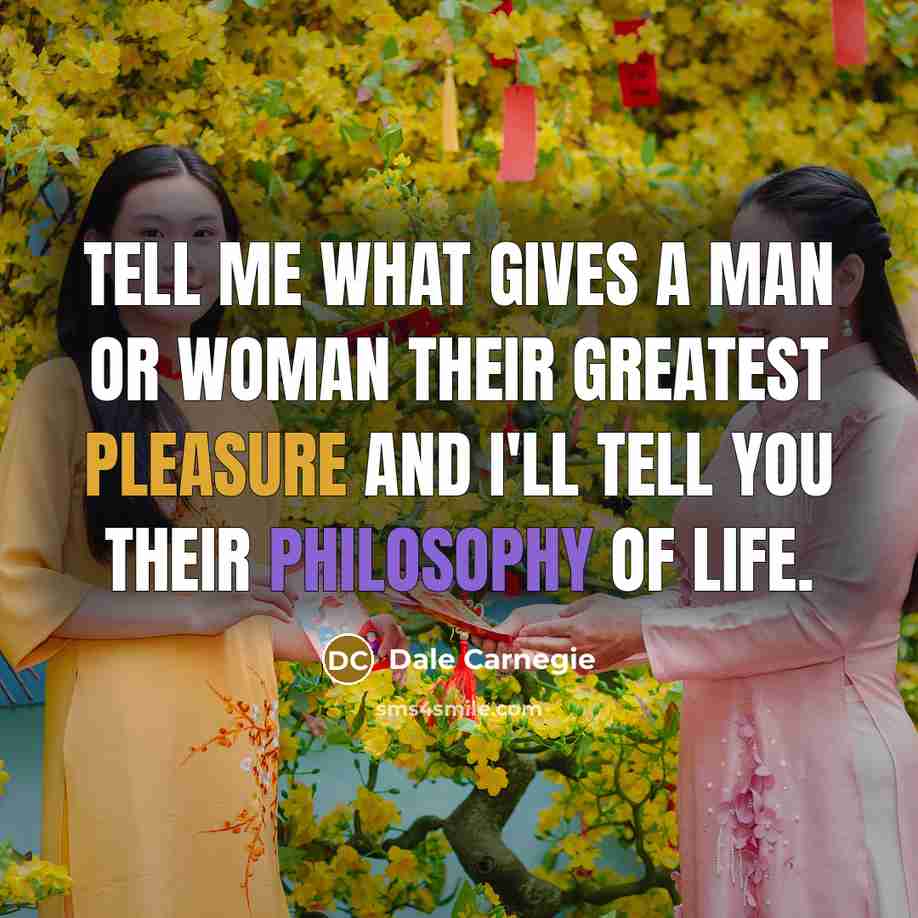 “Tell me what gives a man or woman their greatest…” quote by Dale Carnegie