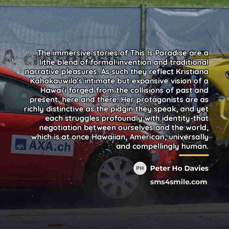 “The immersive stories of This Is Paradise are a lithe…” quote by Peter Ho Davies