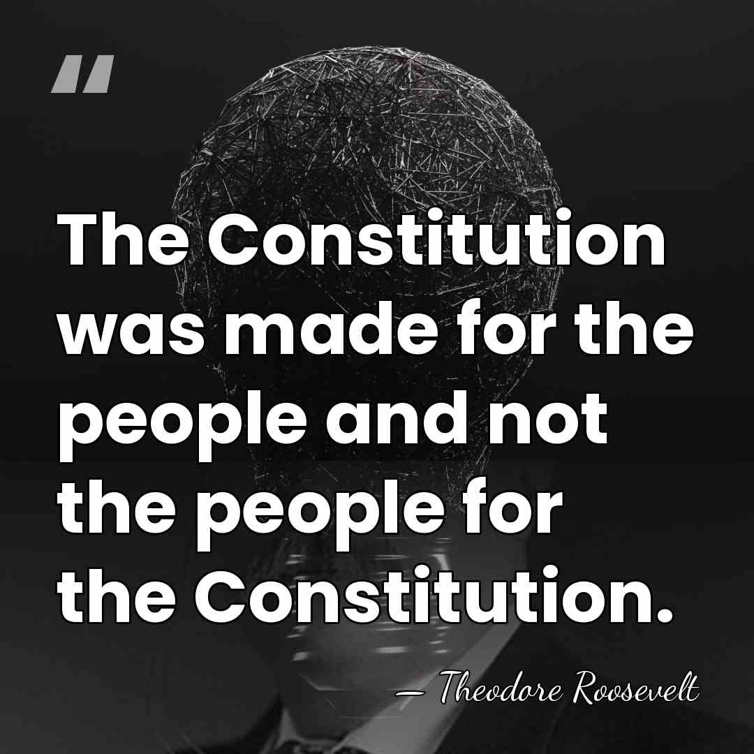 The Constitution was made for the people and not the people for&hellip; - Theodore Roosevelt