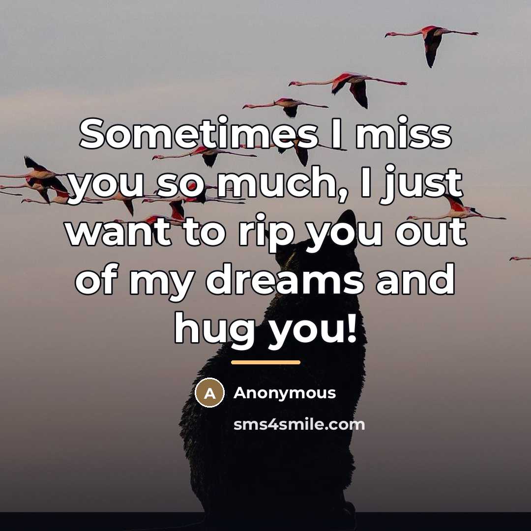 “Sometimes I miss you so much, I just want to…” quote by Anonymous