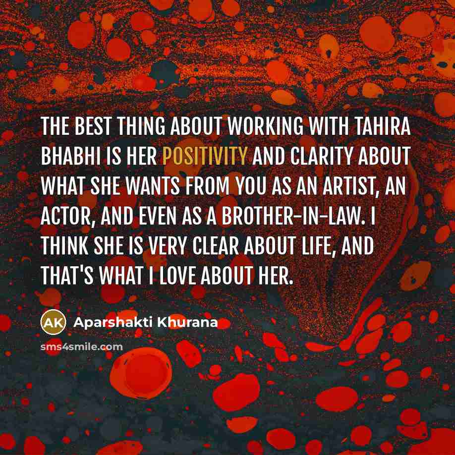 “The best thing about working with Tahira bhabhi is her…” quote by Aparshakti Khurana