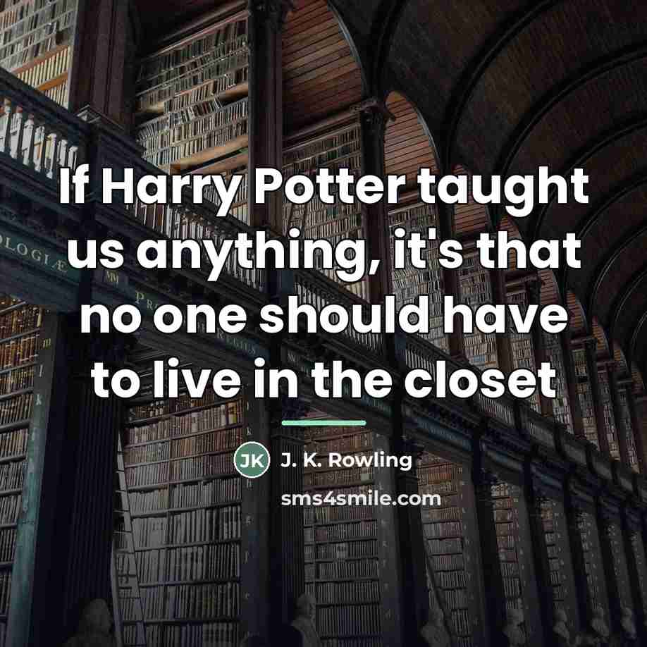 “If Harry Potter taught us anything, it's that no one…” quote by J. K. Rowling