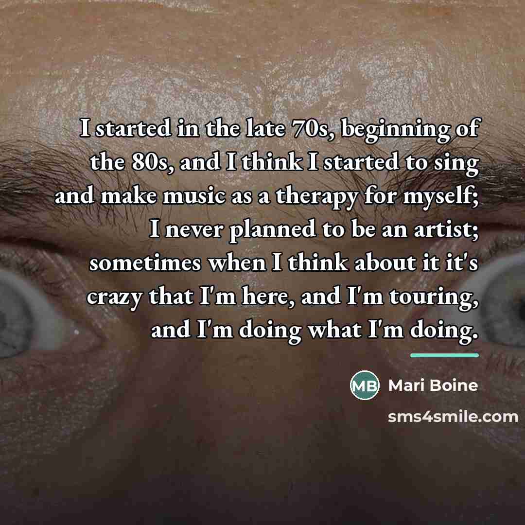 “I started in the late 70s, beginning of the 80s,…” quote by Mari Boine