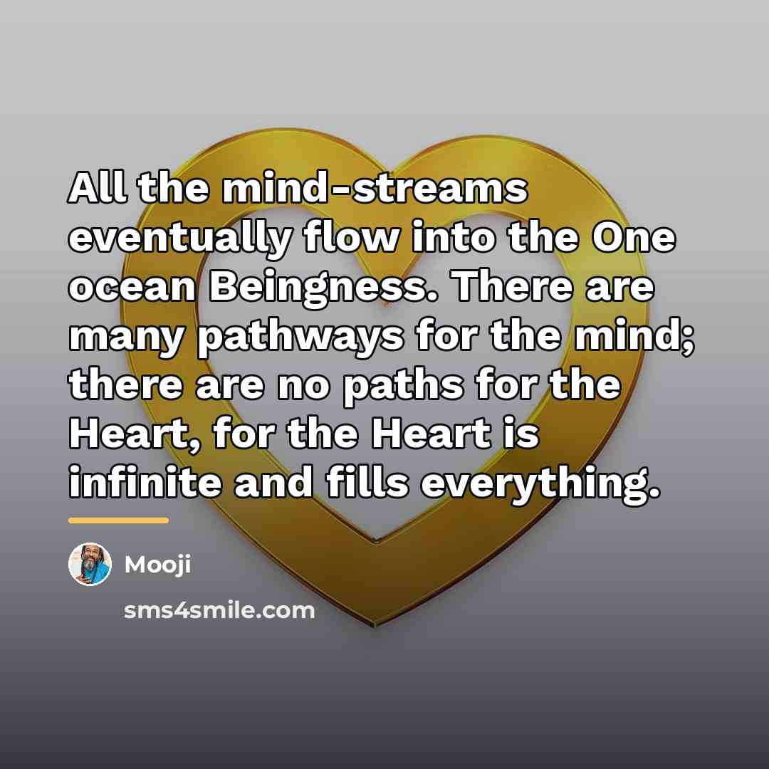 “All the mind-streams eventually flow into the One ocean Beingness.…” quote by Mooji