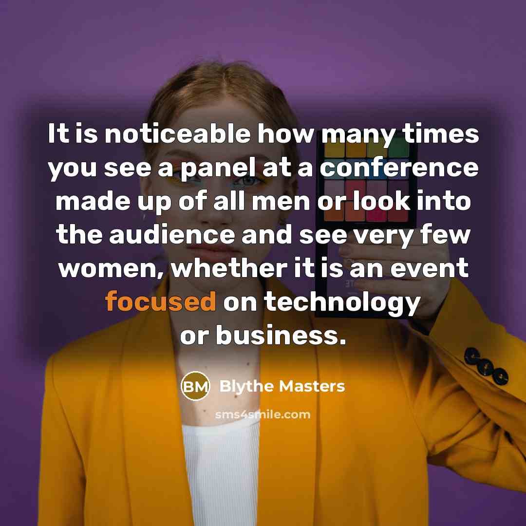 “It is noticeable how many times you see a panel…” quote by Blythe Masters