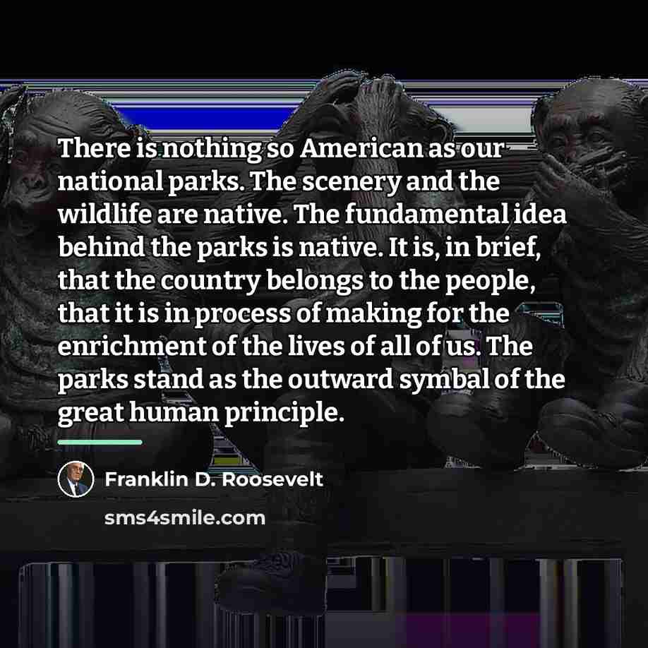 “There is nothing so American as our national parks. The…” quote by Franklin D. Roosevelt