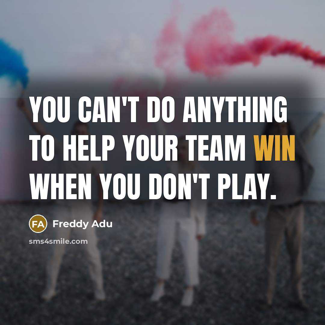 “You can't do anything to help your team win when you don't play.” quote by Freddy Adu