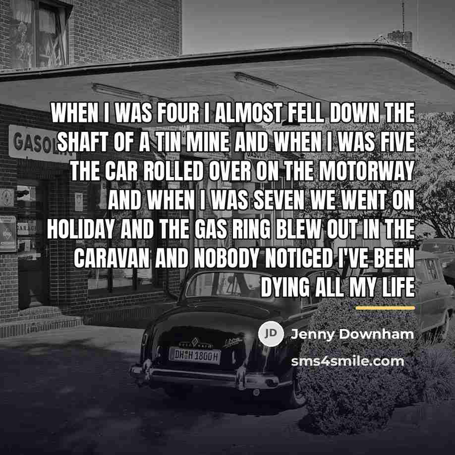 “when I was four I almost fell down the shaft…” quote by Jenny Downham
