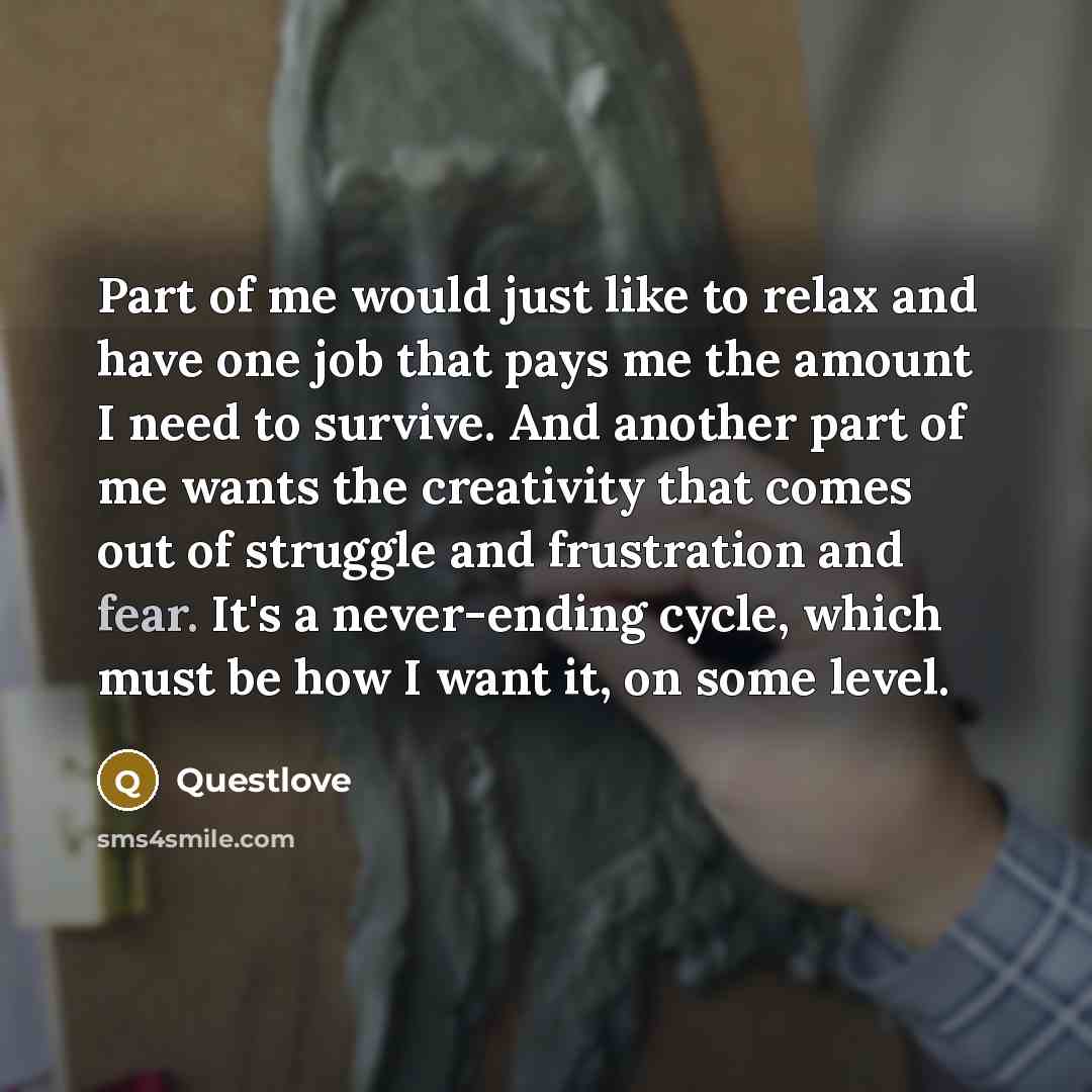 “Part of me would just like to relax and have…” quote by Questlove