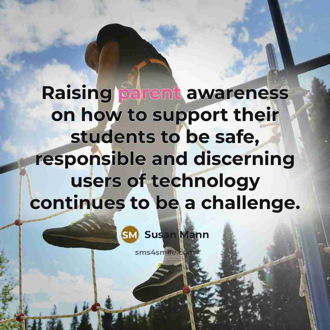 “Raising parent awareness on how to support their students to…” quote by Susan Mann