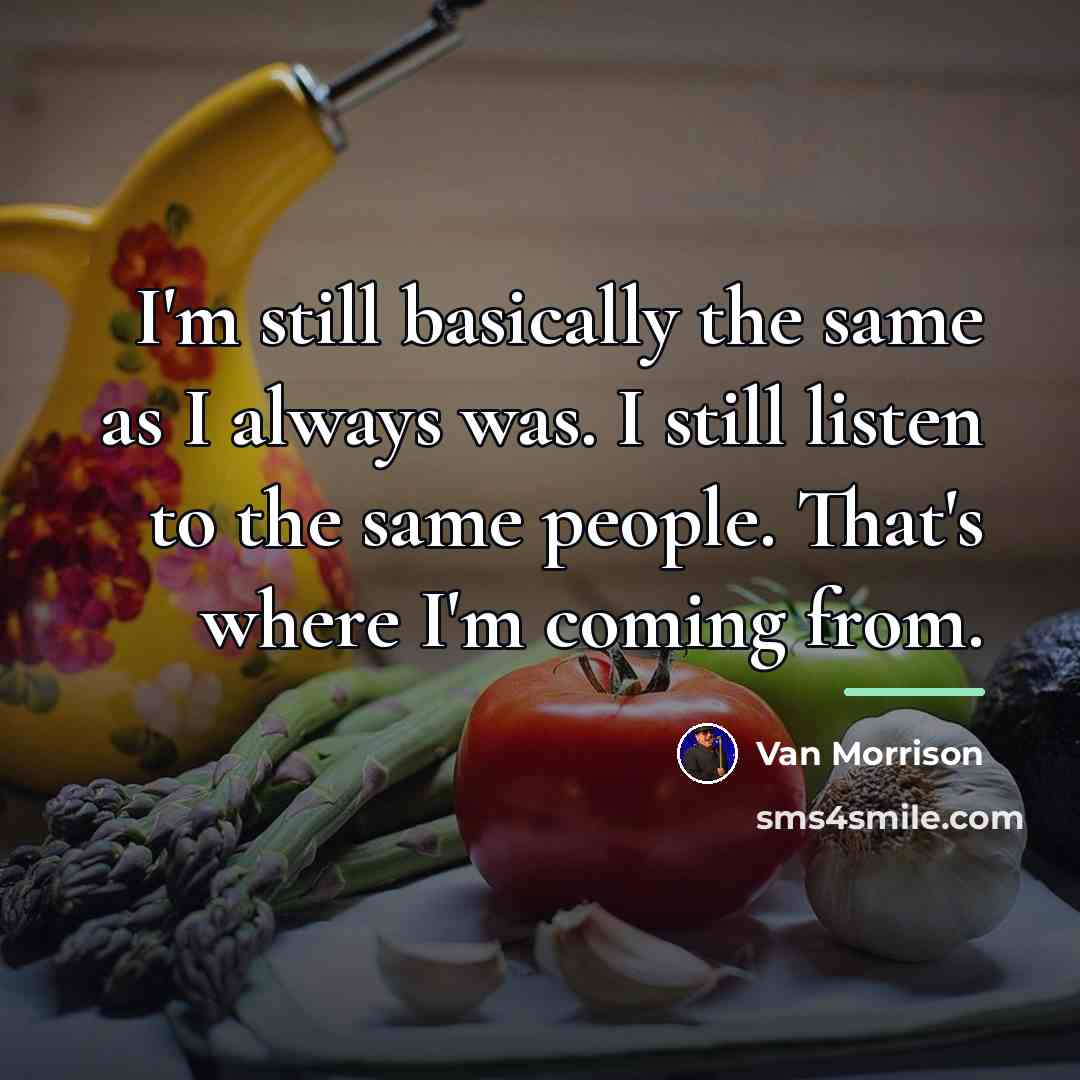 “I'm still basically the same as I always was. I…” quote by Van Morrison