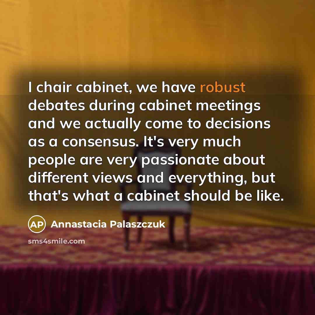 “I chair cabinet, we have robust debates during cabinet meetings…” quote by Annastacia Palaszczuk