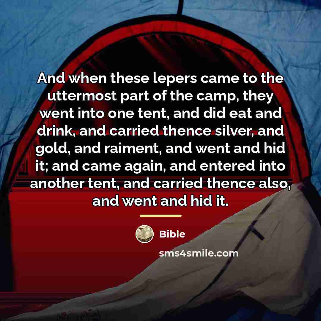 “And when these lepers came to the uttermost part of…” quote by Bible