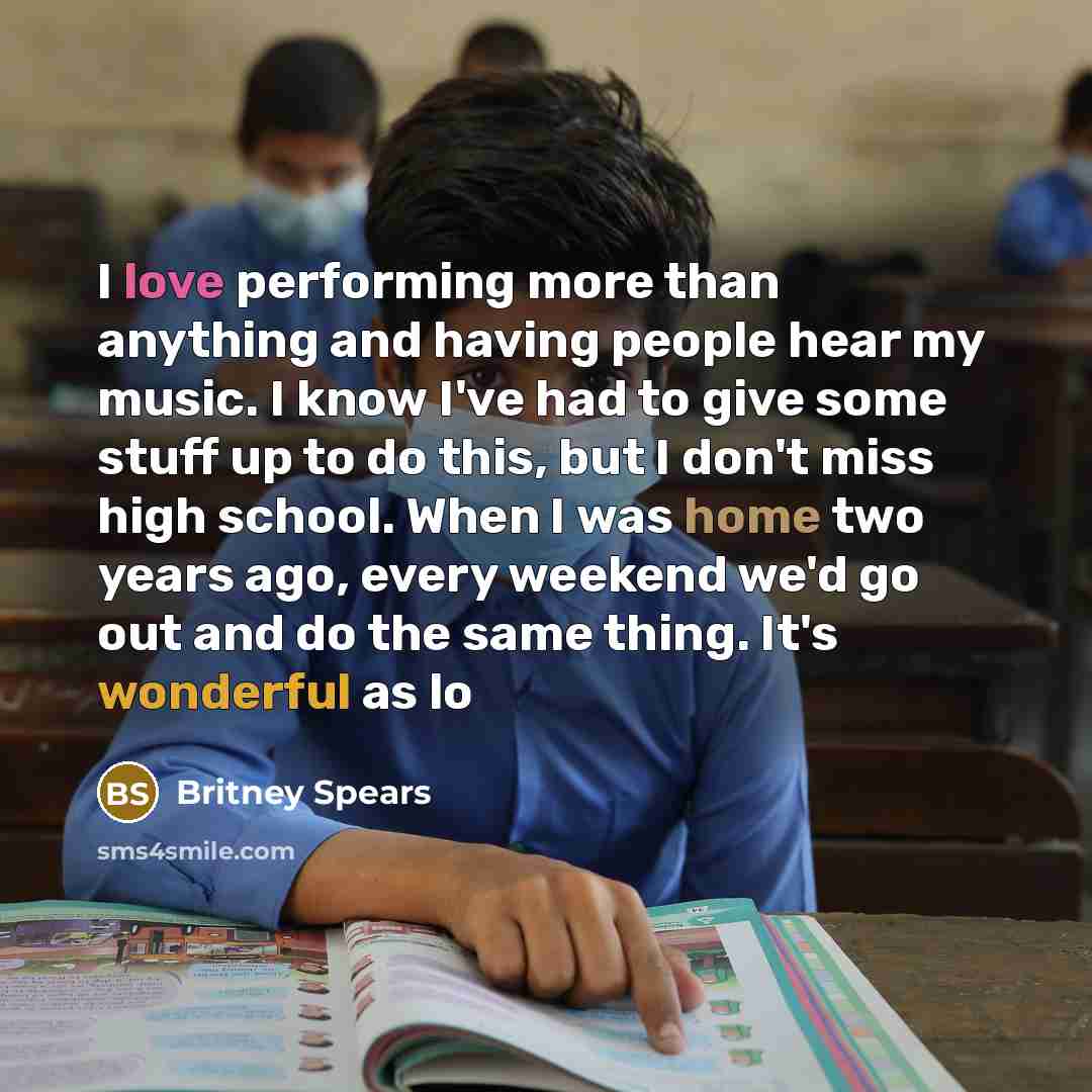 “I love performing more than anything and having people hear…” quote by Britney Spears