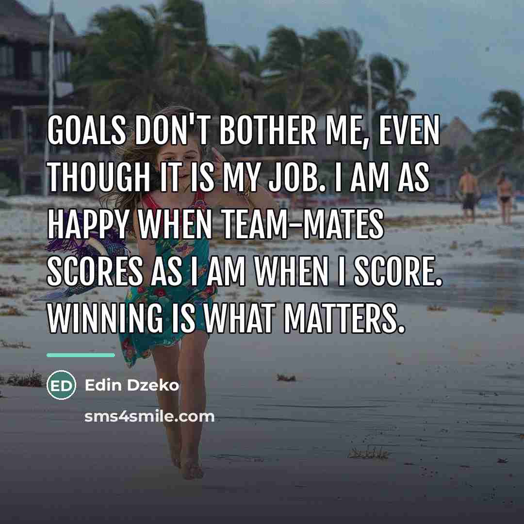“Goals don't bother me, even though it is my job.…” quote by Edin Dzeko