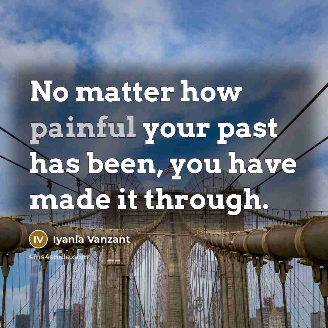 “No matter how painful your past has been, you have…” quote by Iyanla Vanzant