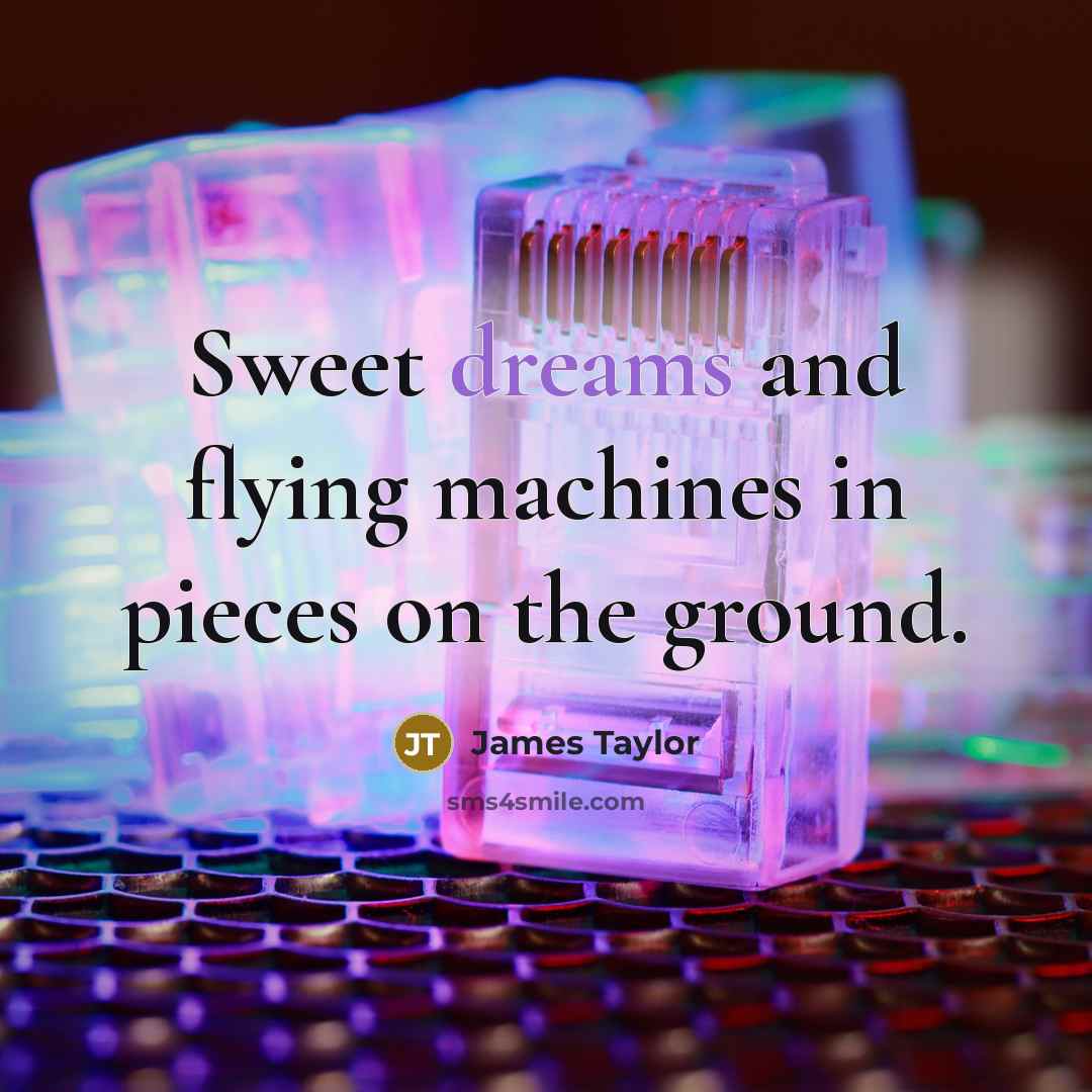 “Sweet dreams and flying machines in pieces on the ground.…” quote by James Taylor