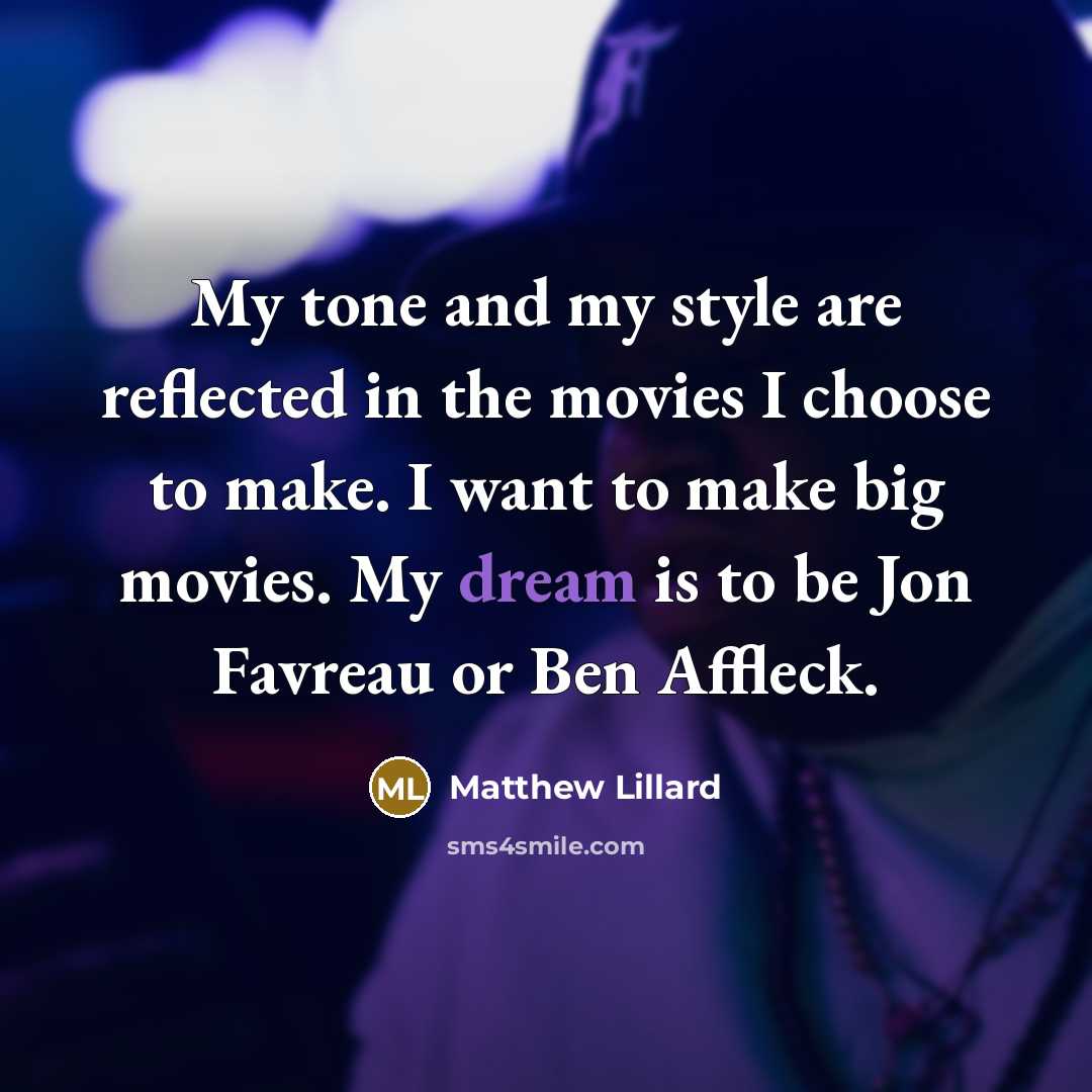 “My tone and my style are reflected in the movies…” quote by Matthew Lillard