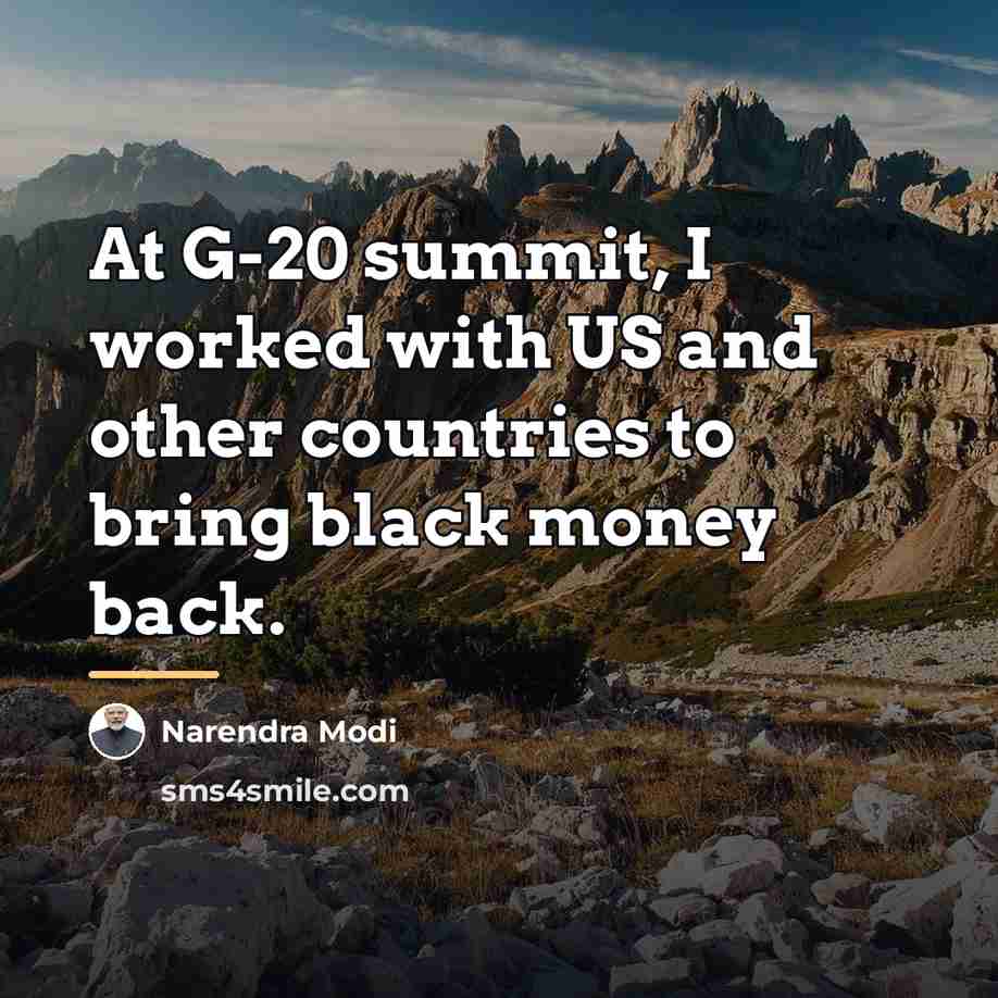 “At G-20 summit, I worked with US and other countries…” quote by Narendra Modi