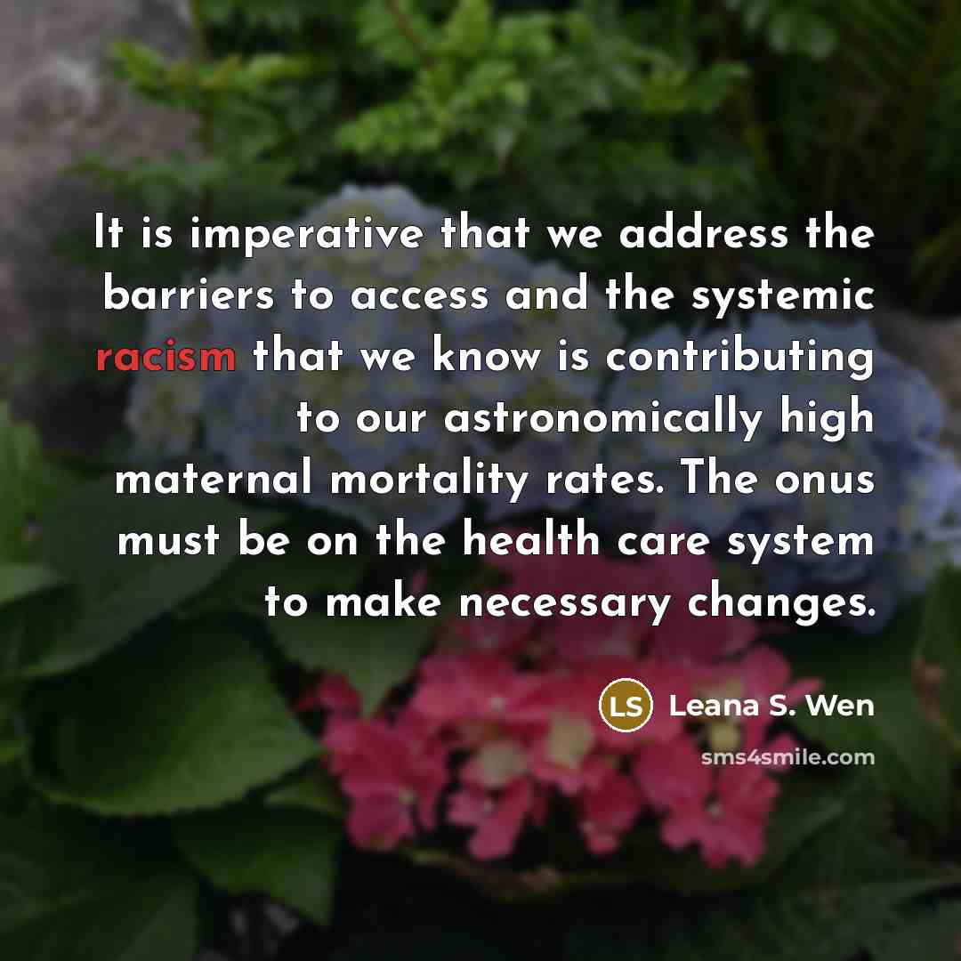 “It is imperative that we address the barriers to access…” quote by Leana S. Wen