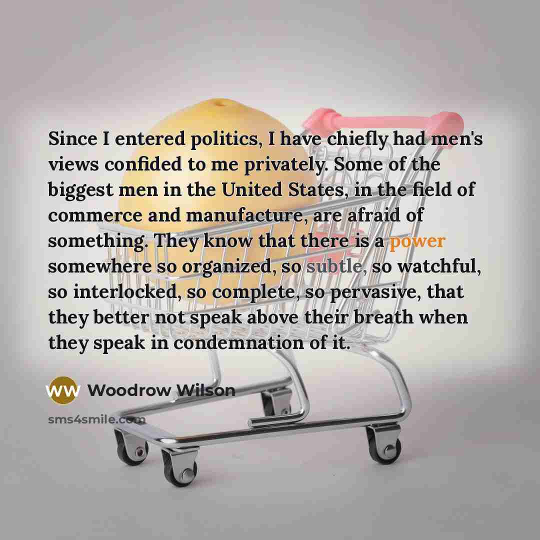 “Since I entered politics, I have chiefly had men's views…” quote by Woodrow Wilson