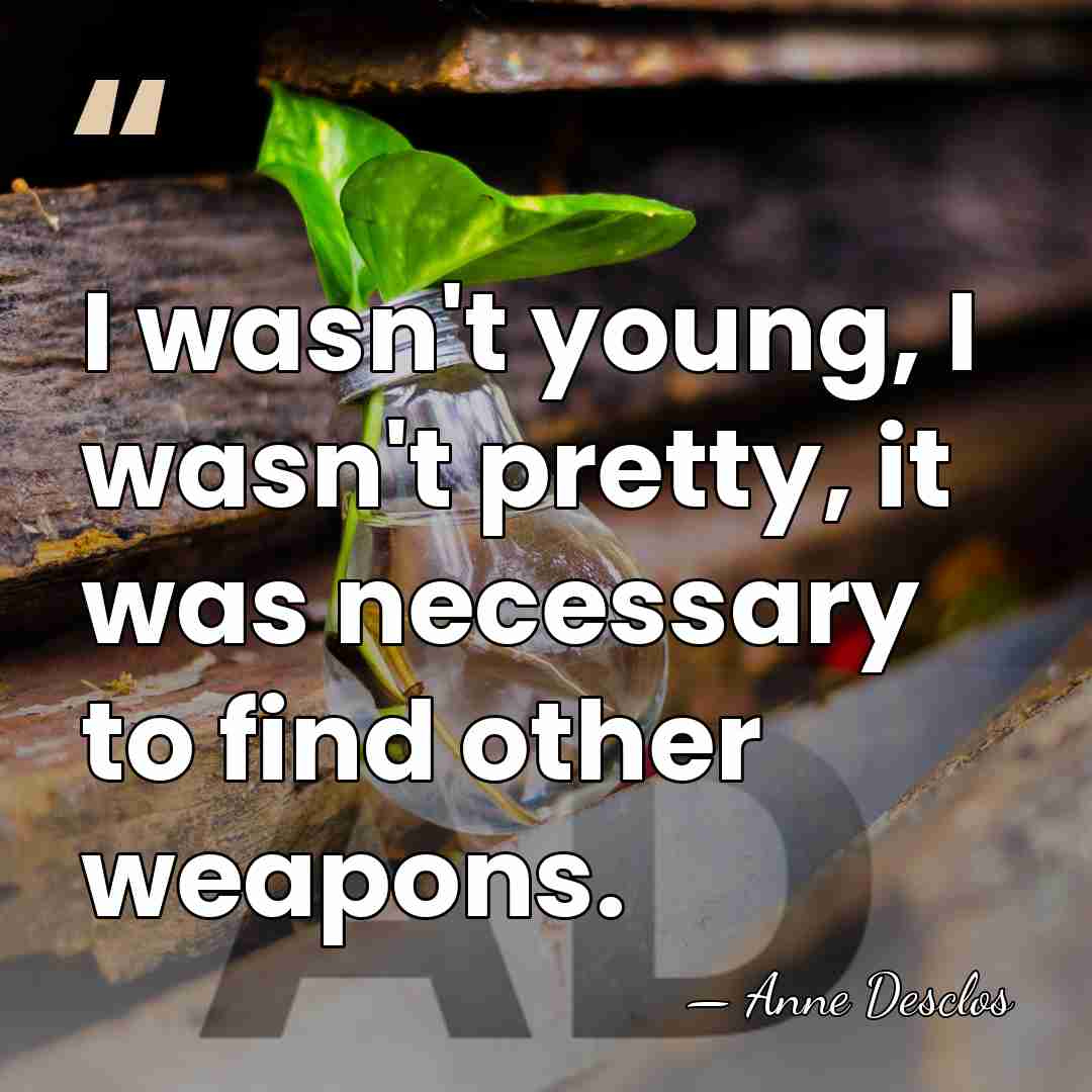 I wasn't young, I wasn't pretty, it was necessary to find other&hellip; - Anne Desclos